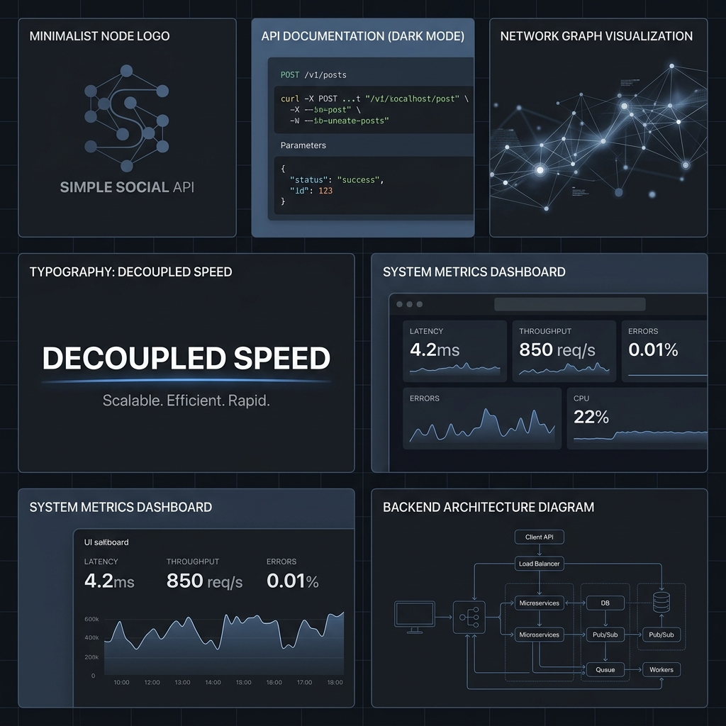 Simple Social Timeline project interface preview